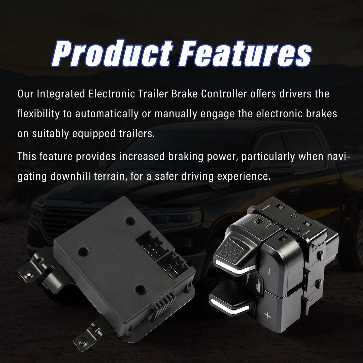 Orceed module lifestyle scene with truck towing trailer showing improved control