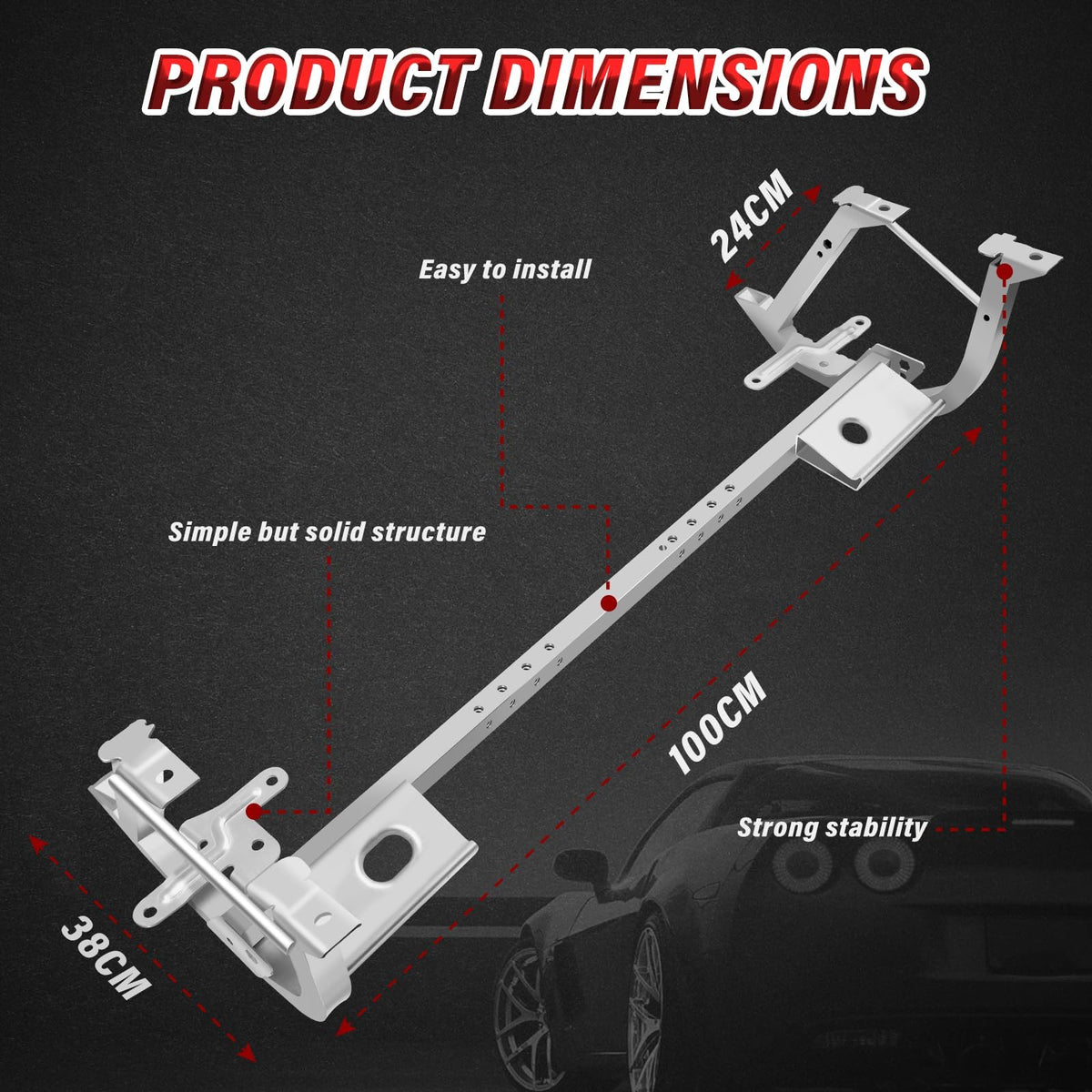 Orceed detail of mounting holes ensuring correct OEM-style alignment