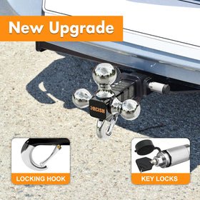 ORCISH chrome tow hook detail showing heavy-duty 10,000 lb capacity