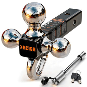 ORCISH front view showing tri-ball mount and tow hook for versatile towing
