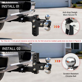 ORCISH hitch installed on truck receiver demonstrating ready-to-tow convenience