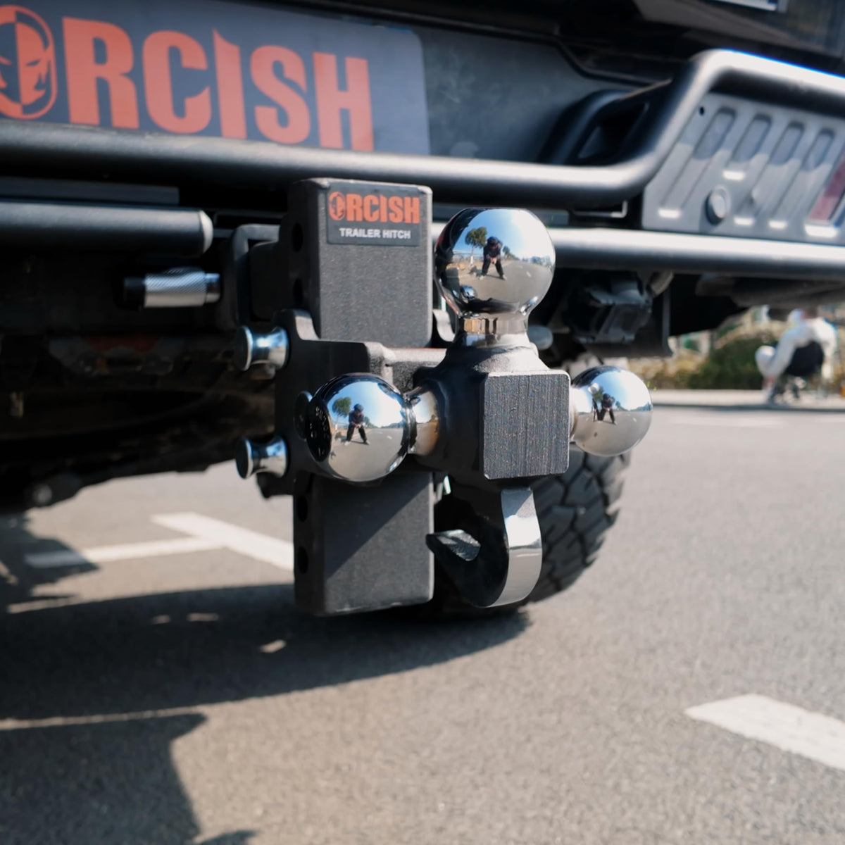 ORCISH anti-theft receiver lock and included pins for secure attachment