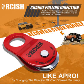 ORCISH snatch block used on trail showing efficient vehicle recovery benefit