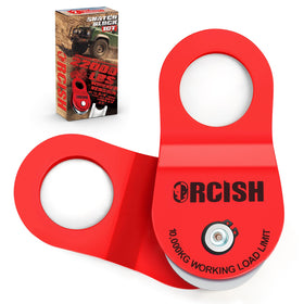 ORCISH snatch block front view showing sturdy frame and capacity benefit