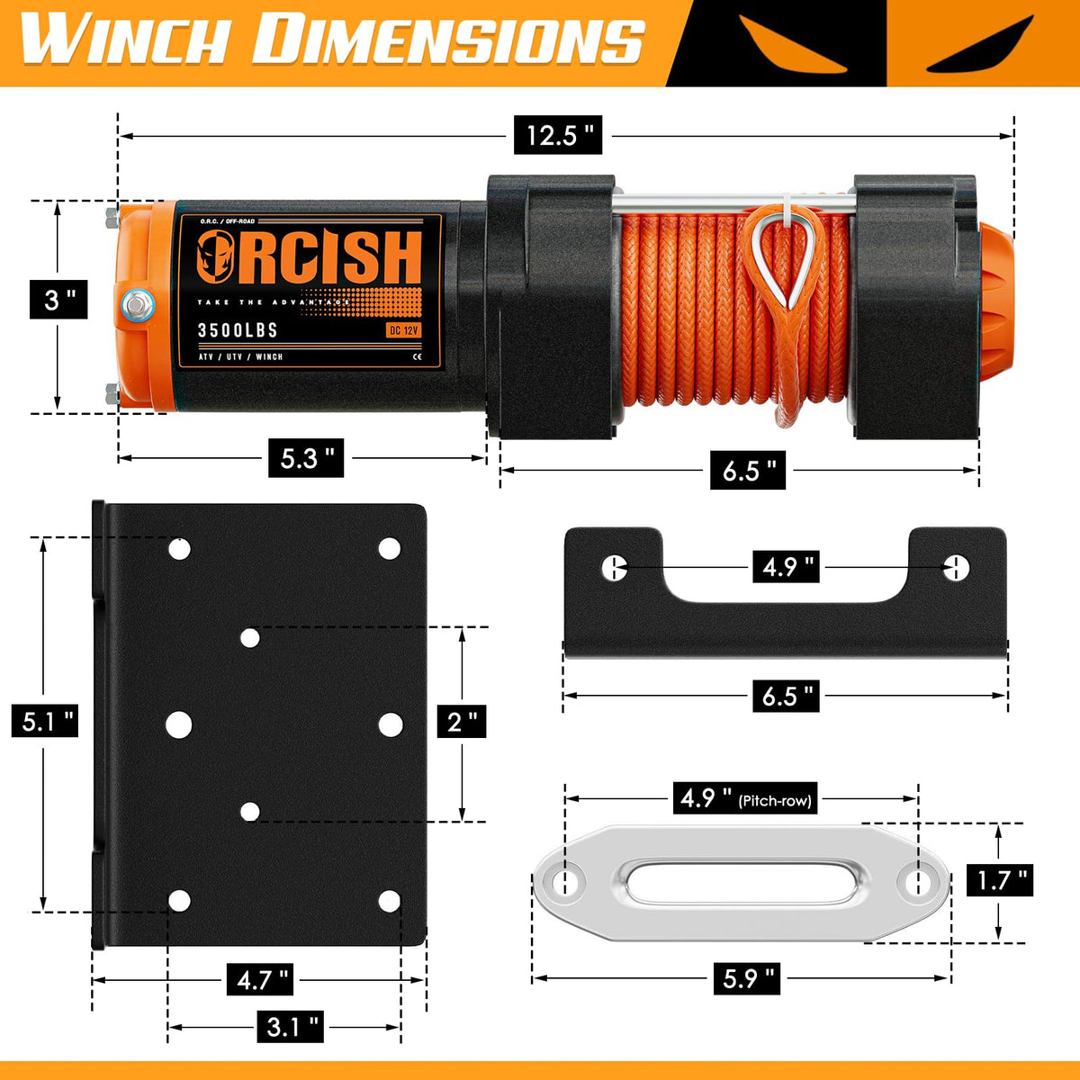 ORCISH wireless remote and wired switch included for versatile control options