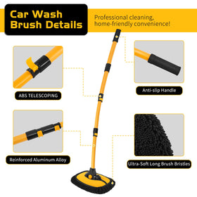 Ordenado extended pole reaching SUV roof for safer access