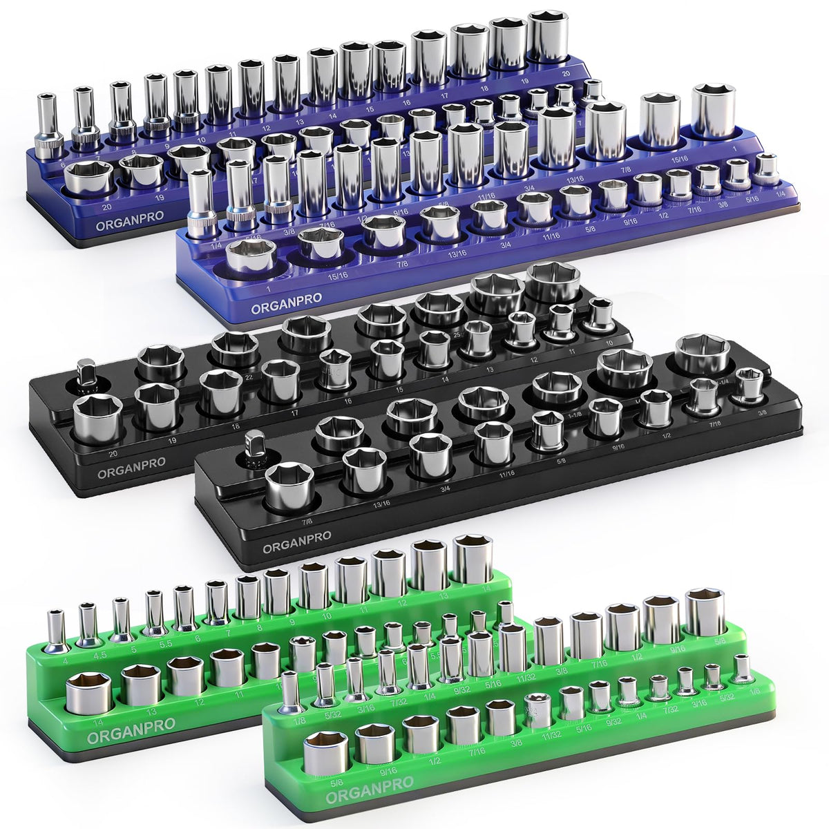 ORGANPRO front view showing full tray set and capacity benefit