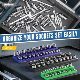 ORGANPRO trays mounted on steel surface for space-saving storage