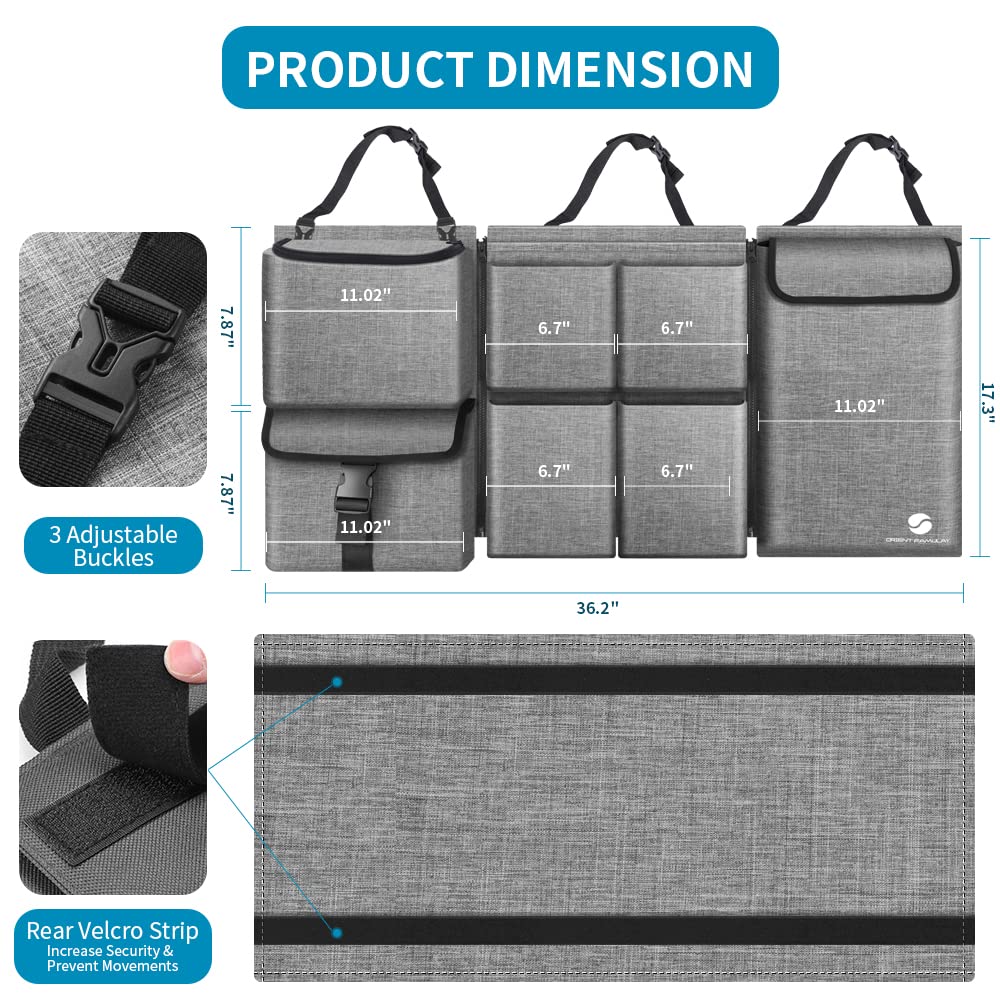 ORIENT FAMULAY detachable seat-back panels demonstrating modular storage benefit