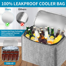 ORIENT FAMULAY insulated cooler open with drinks staying cold benefit