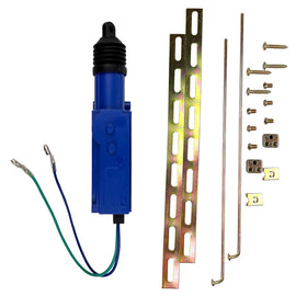 ORION DLA12 two-actuator kit with rods, adapters and screws laid out, complete installation benefit
