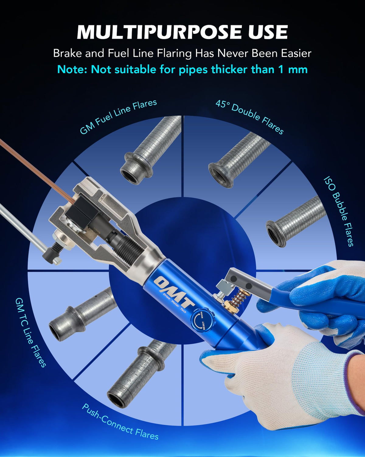 Orion Motor Tech hydraulic yoke close-up highlighting durable 42CrMo steel strength