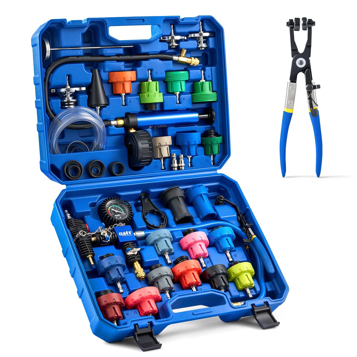 Orion Motor Tech kit open case showing organized tools and adapters for quick access