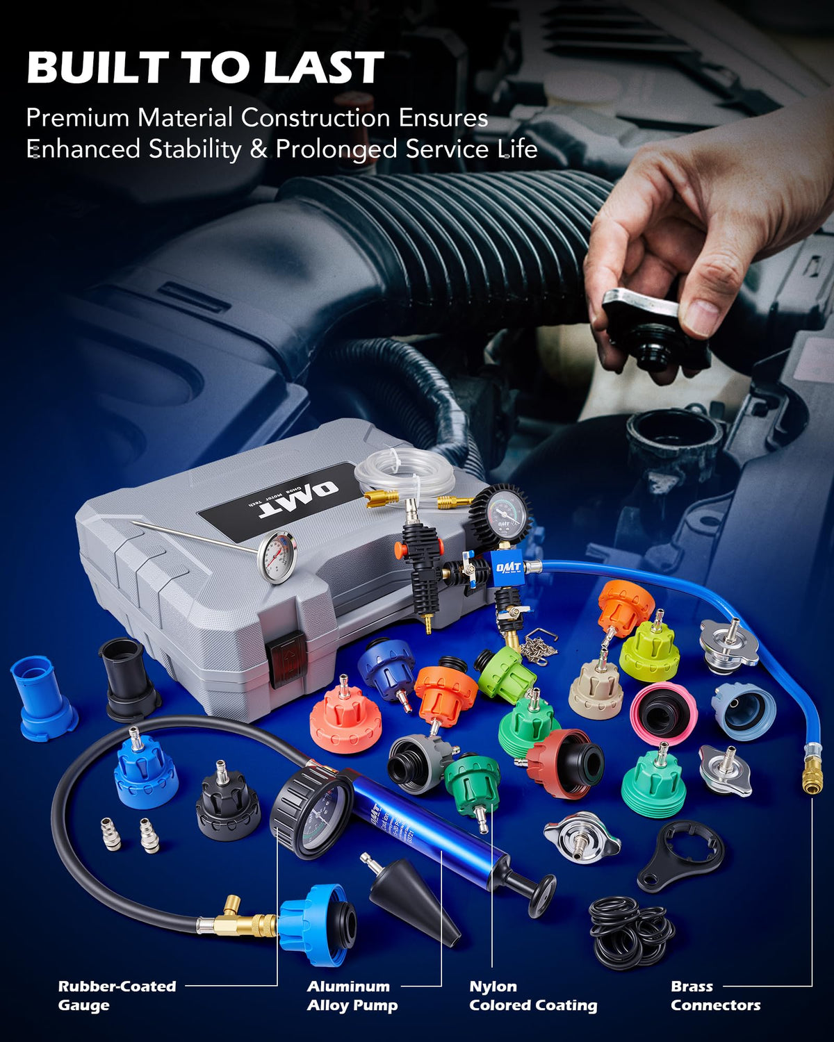 Orion Motor Tech kit next to ruler showing compact size and shop portability