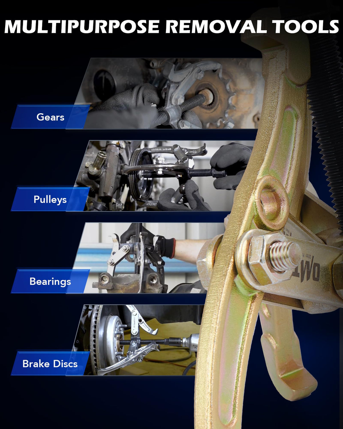 Orion Motor Tech six-inch puller flipped to show reversible jaw options