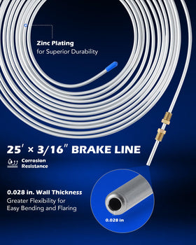 Orion Motor Tech installed brake line under vehicle demonstrating correct routing and fit