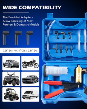 Orion Motor Tech adapter set laid out to fit common bleeder fittings