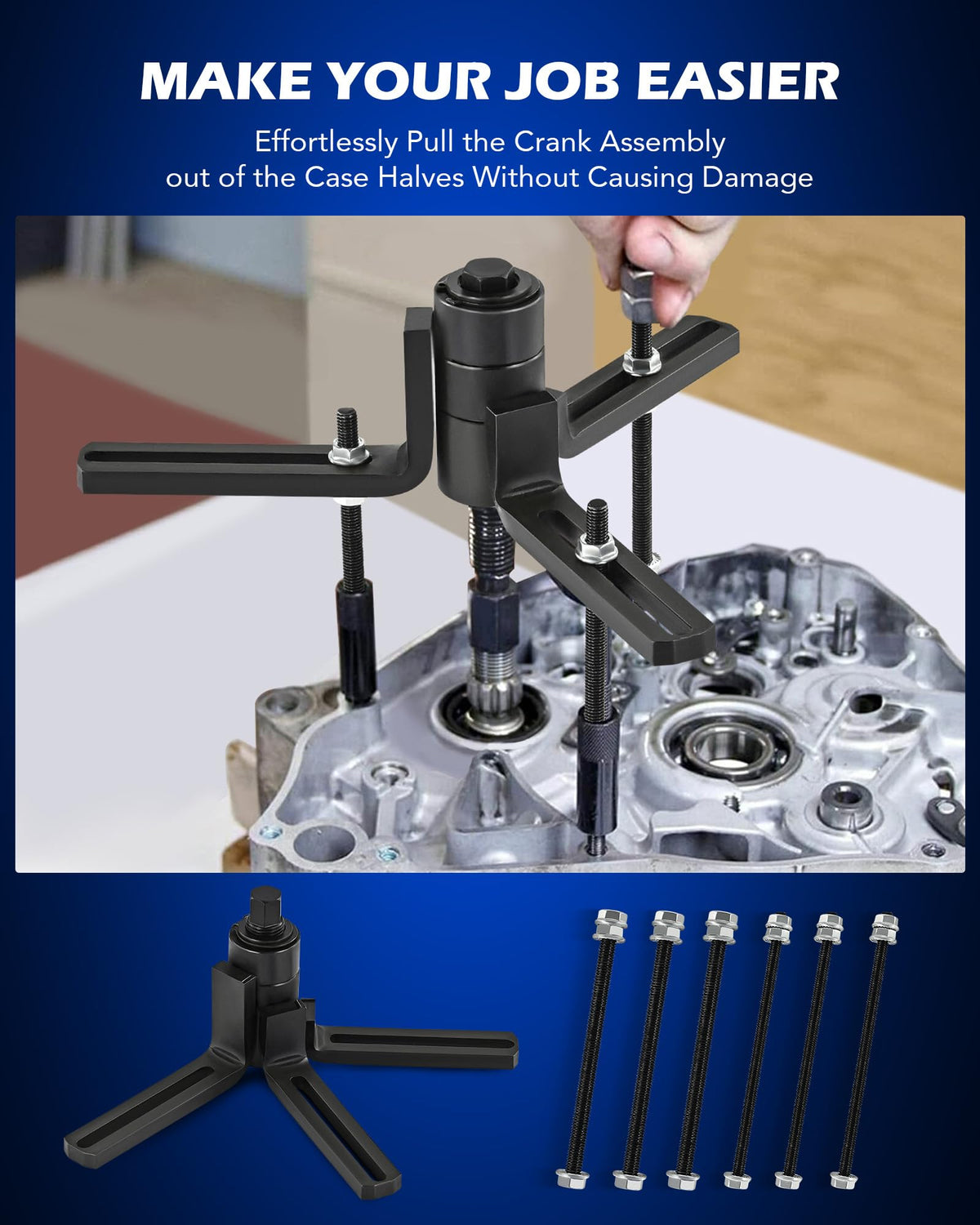 Orion Motor Tech adjustable arms detail demonstrating 360-degree alignment benefit
