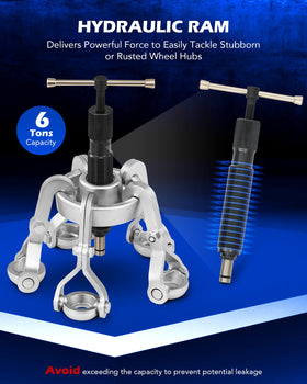 Orion Motor Tech adjustable puller leg detail showing rotating aperture for secure grip