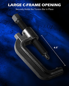 Orion Motor Tech C‑frame opening detail showing fitment and secure torsion bar hold
