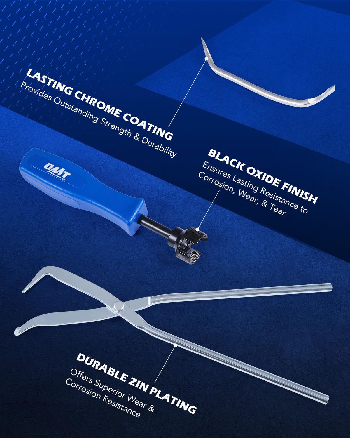 Orion Motor Tech caliper hangers beside a ruler showing scale and how they protect brake hoses