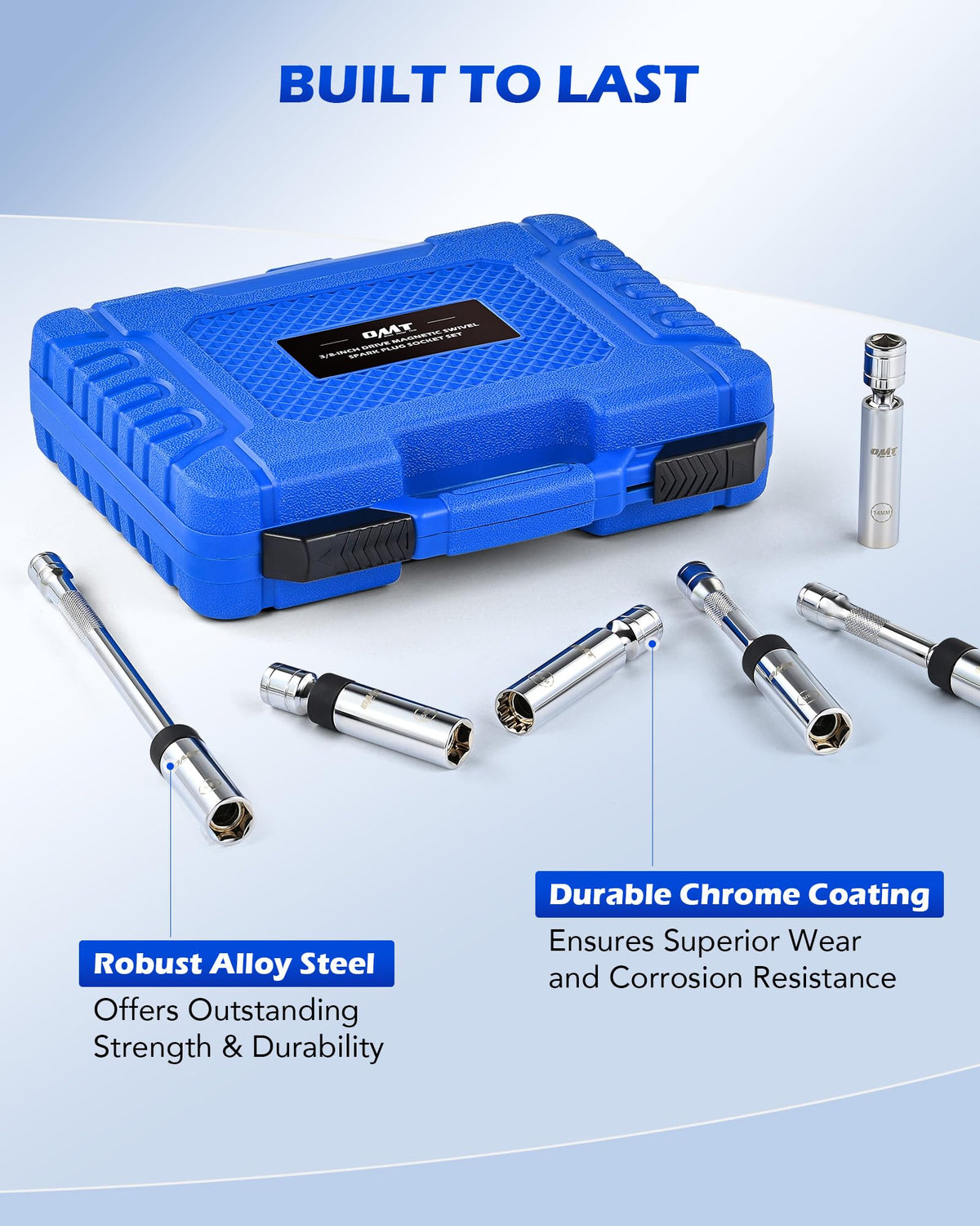 Orion Motor Tech molded case open with organized sockets for convenient transport