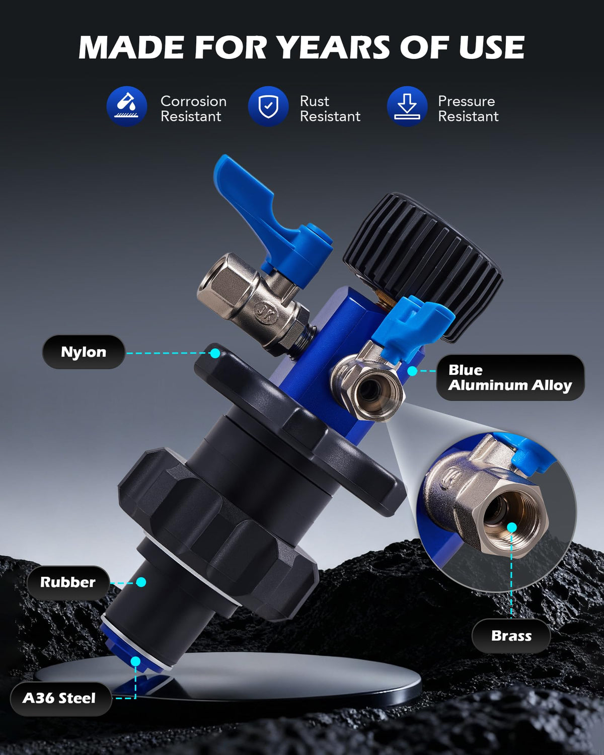 Orion Motor Tech clear hose with coolant flow visible for spill-free filling benefit