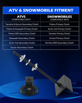 Orion Motor Tech tool applied to a snowmobile primary clutch for safe component removal