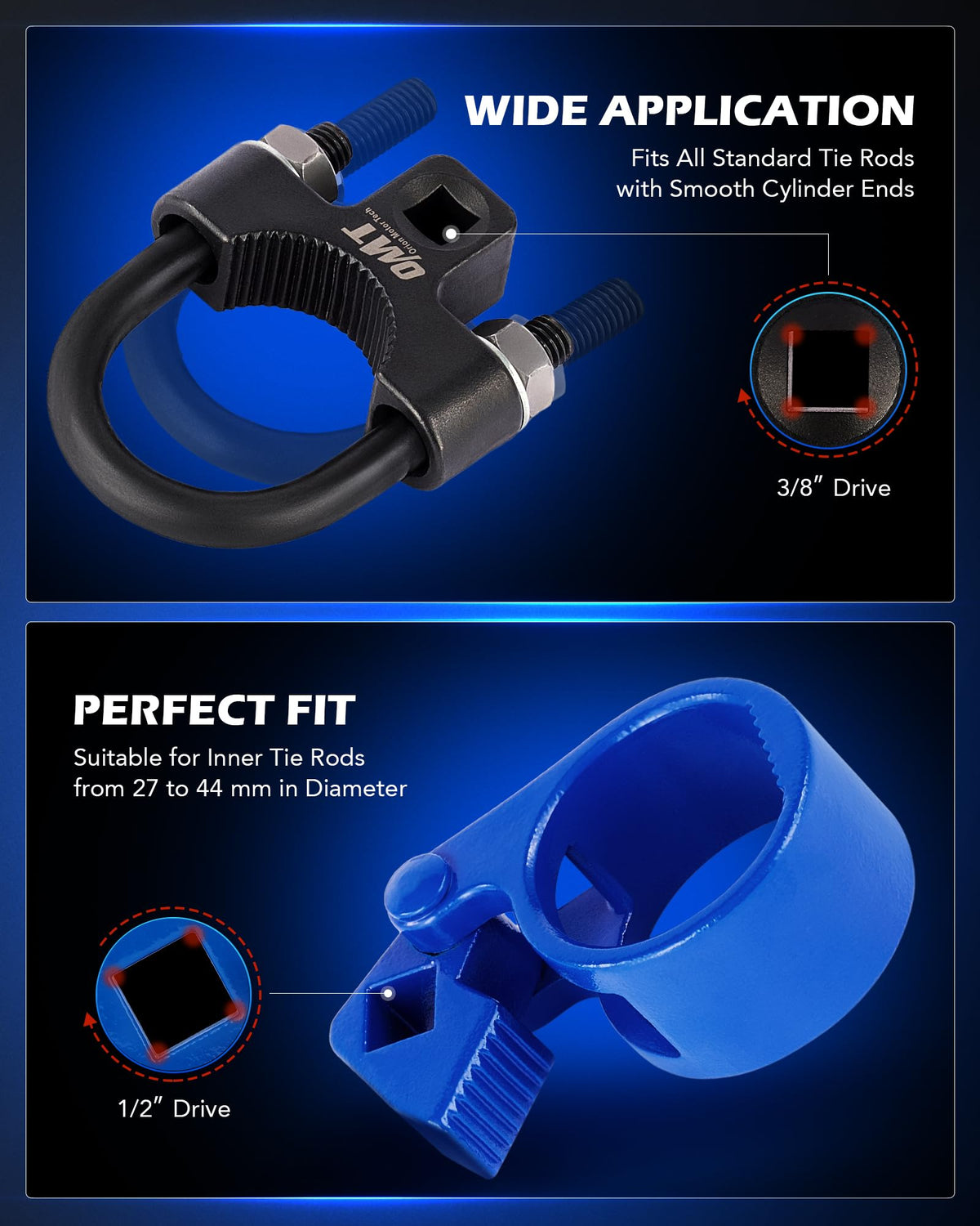 Orion Motor Tech compression clamp detail showing hex-end fit versatility