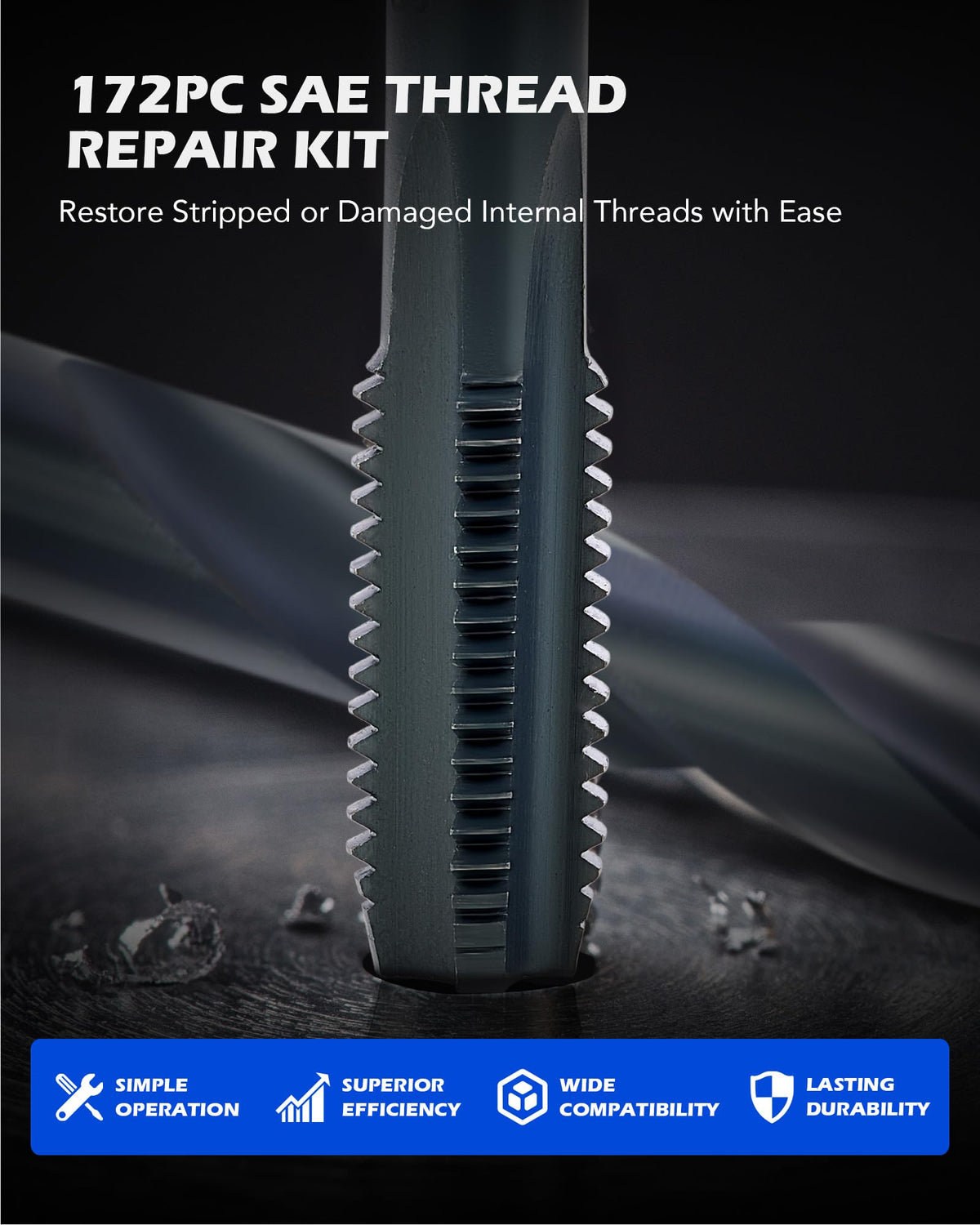 Orion Motor Tech drill bits close-up showing hardened tips for precision