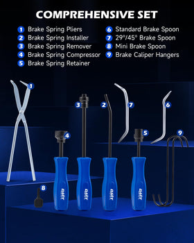 Orion Motor Tech ergonomic handle on wind-back tool reduces hand fatigue