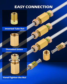 Orion Motor Tech fitting set arranged by size for fast selection and proper thread matching