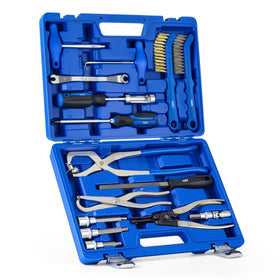 Orion Motor Tech blow-molded case front view showing organized 15-piece kit and quick access