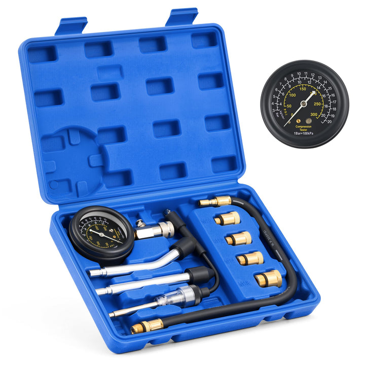 Orion Motor Tech front view of open kit showing organized tools and gauge for quick diagnostics