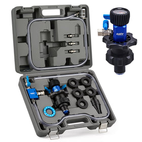 Orion Motor Tech front packaging showing complete coolant refill kit and case benefits