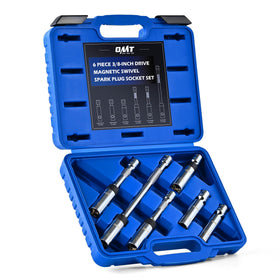 Orion Motor Tech front packaging showing full 6-piece spark plug kit and case for fast selection