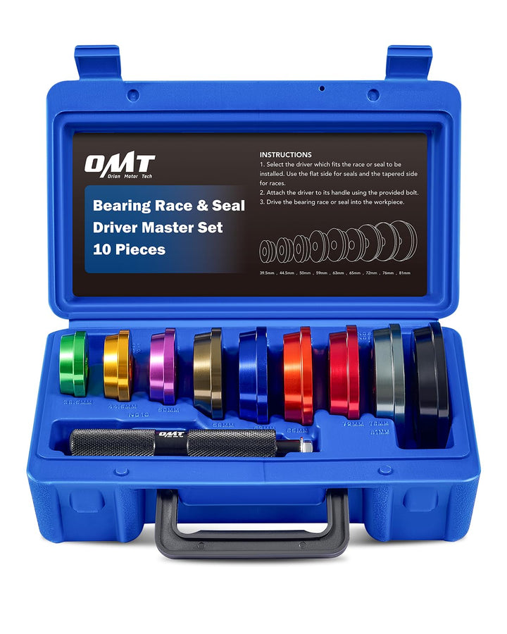 Orion Motor Tech front packaging showing full 10pc kit and case benefits