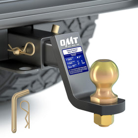 Orion Motor Tech front profile showing ready-to-use 2" receiver mount and 2-5/16" ball benefit quick hookup