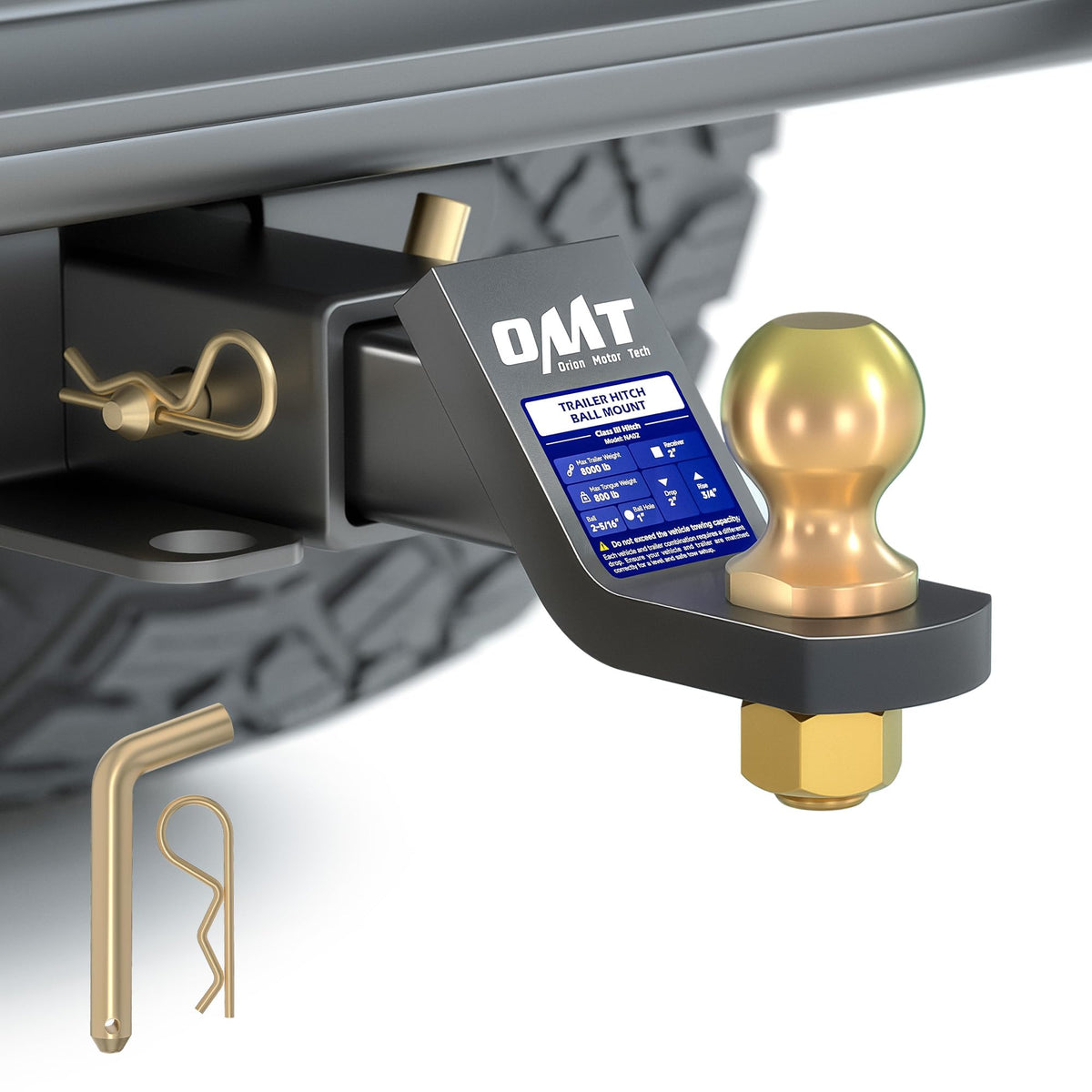 Orion Motor Tech front view of ball mount showing ready-to-use setup and strength