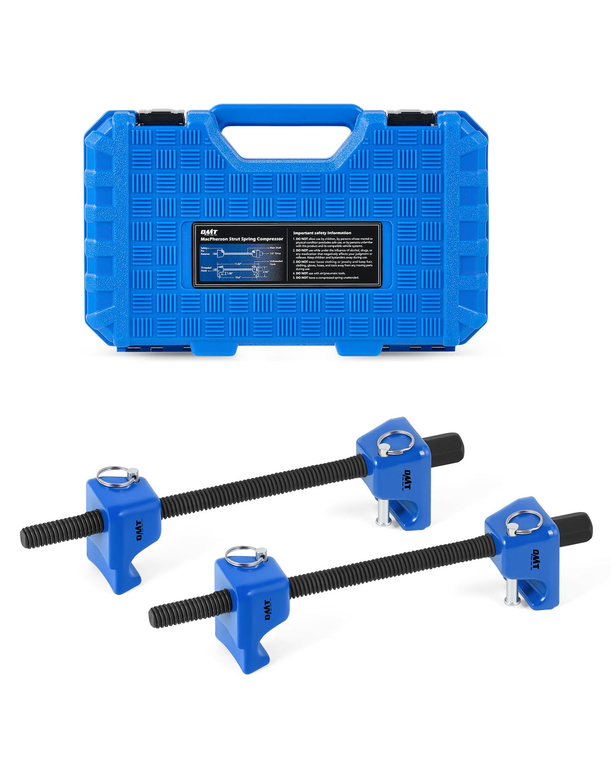 Orion Motor Tech front view with case open showing organized compressor set and portability benefit