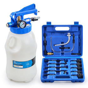 Orion Motor Tech front view of complete evacuator kit showing portability and organization