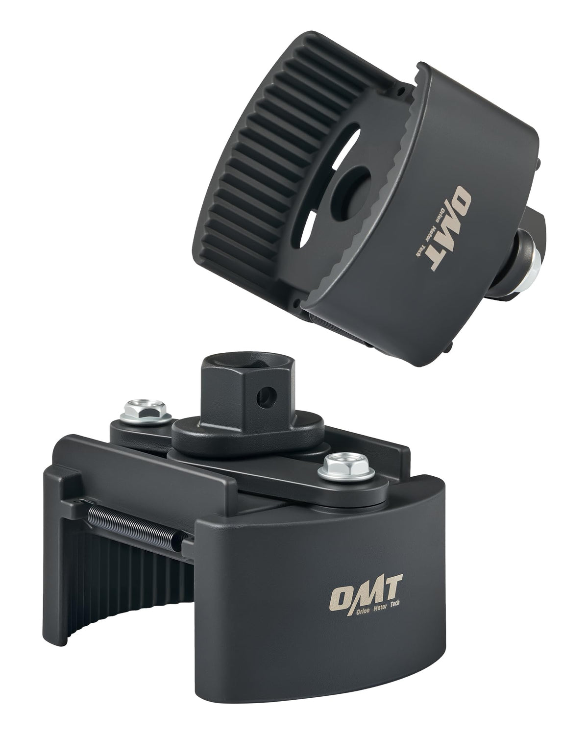 Orion Motor Tech front view of two-piece oil filter wrench set showing sizes and fit