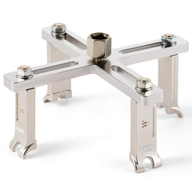 Orion Motor Tech front view of 4-jaw fuel pump tool showing full shape and size for safe removal