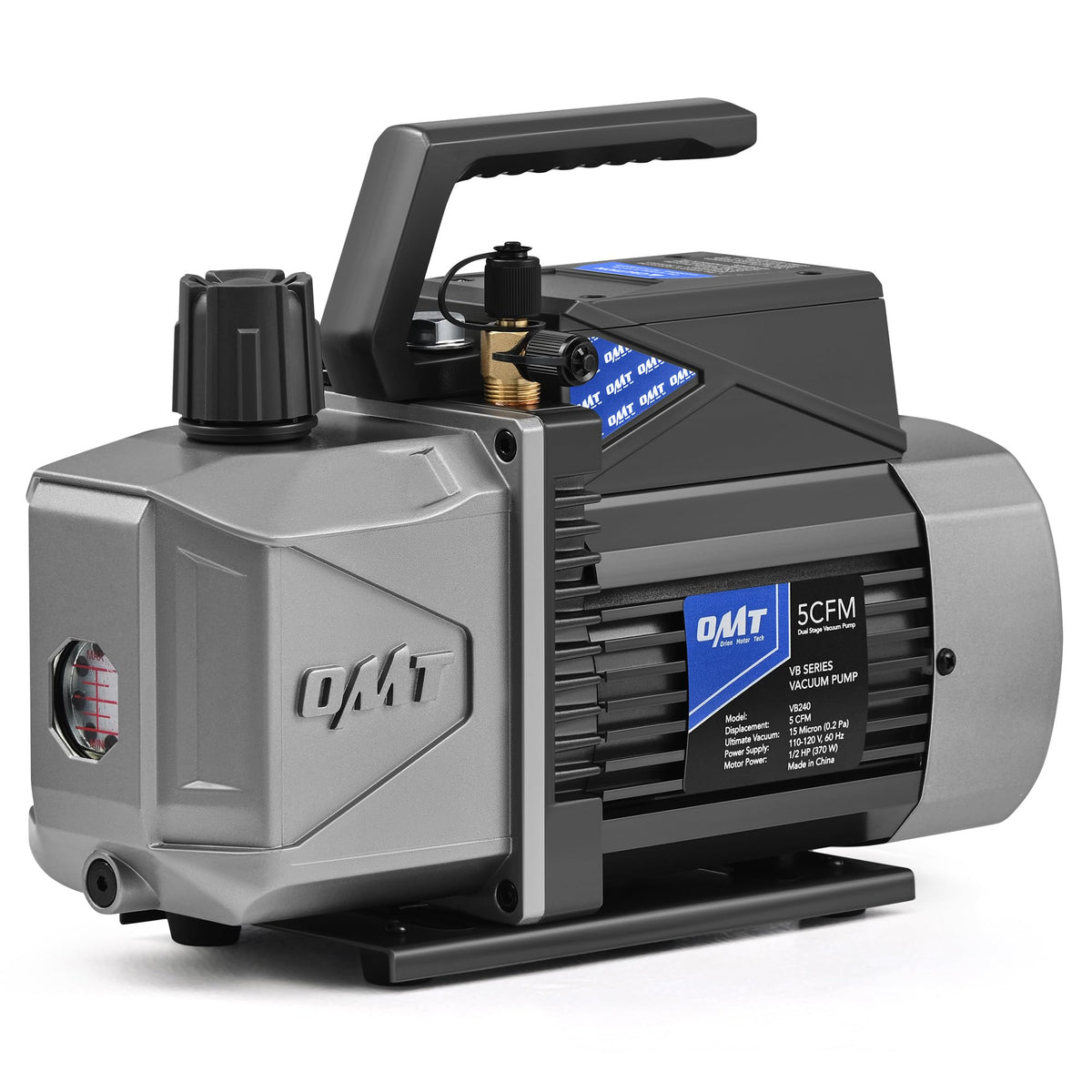 Orion Motor Tech front view showing compact pump and handle for easy transport