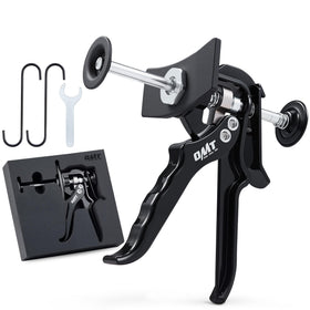 Orion Motor Tech front view of black caliper compressor showing compact design and durability