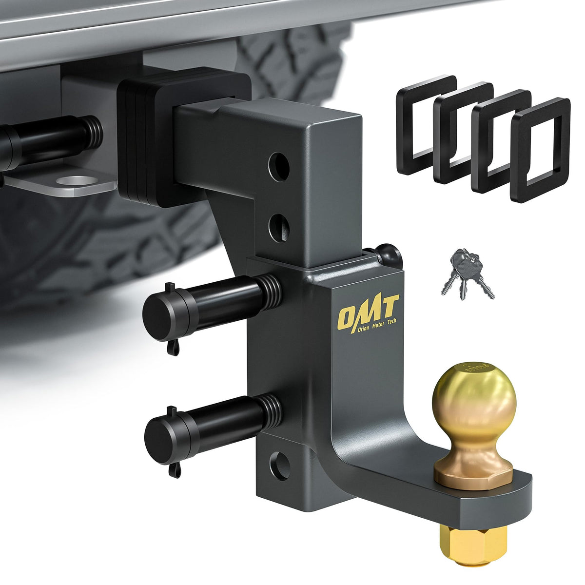 Orion Motor Tech frontal assembly showing ready-to-use hitch and receiver fit