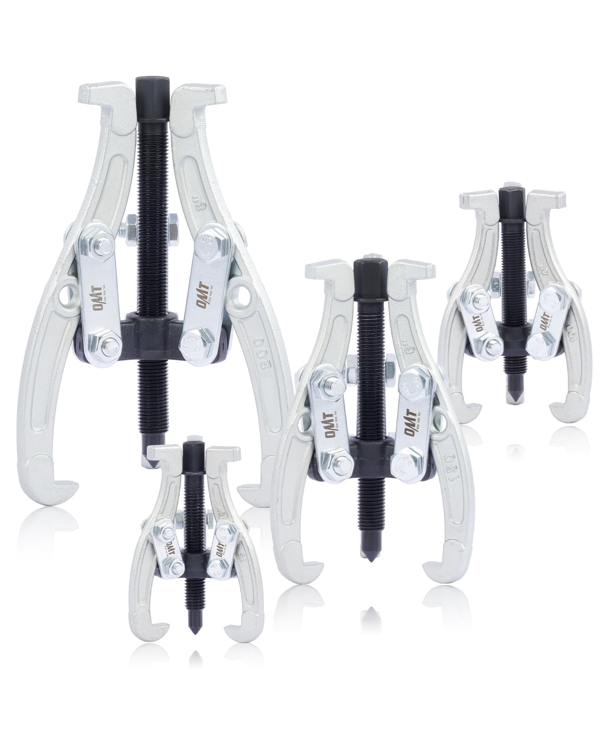 Orion Motor Tech full puller set front view showing four sizes and organized layout, reliable coverage