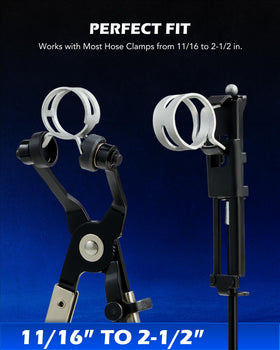 Orion Motor Tech hose clamp pliers gripping a radiator hose to prevent damage during removal