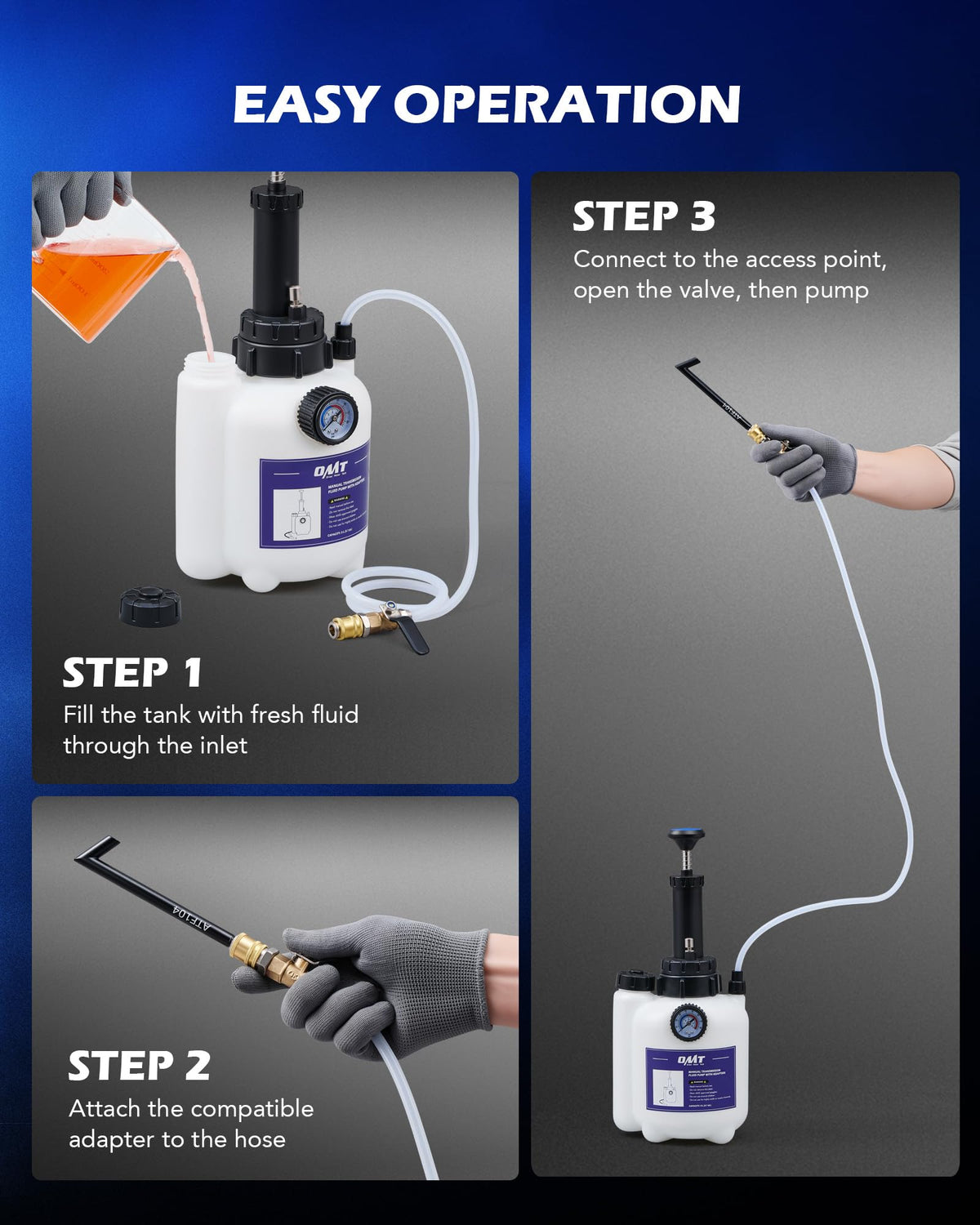 Orion Motor Tech nylon hose connection detail demonstrating secure leak-resistant fit