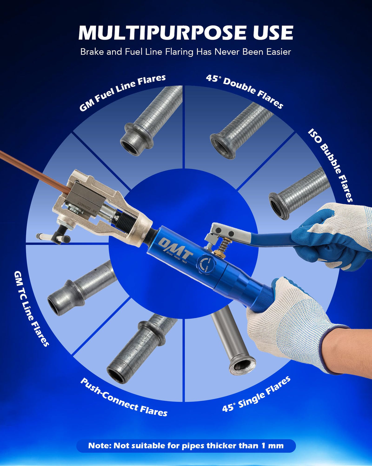 Orion Motor Tech hydraulic yoke close-up showing durable 42CrMo steel strength